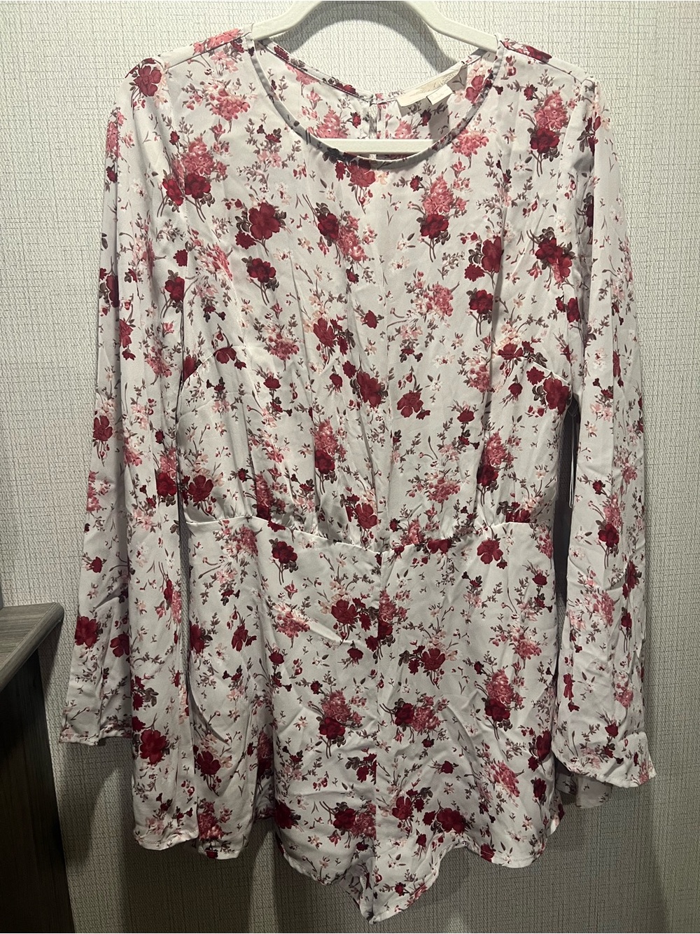 Forever 21 NWT Floral Long Sleeve Romper Cottagecore Boho Large